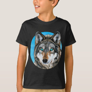 Camiseta Lobo pintado (olhos azuis)
