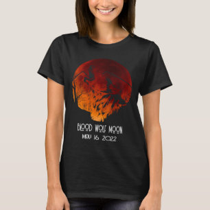 Camiseta Lobo Sanguíneo Lua Lunar Eclipse Maio 16 2022 Sang
