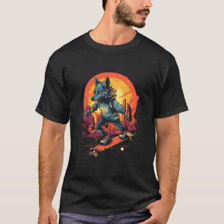 Camiseta Lobo Skateboard Skateboarder Lobos Skate