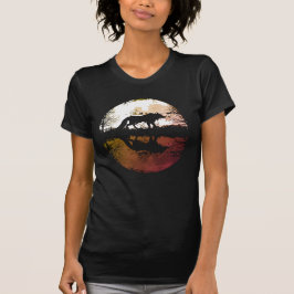 Camiseta Lobo Solitário Debaixo da Lua Cheia