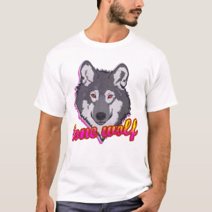 Camiseta Lobo solitário, estilo do anos 80!
