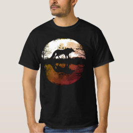 Camiseta Lobo Solitário Sob a Lua Cheia