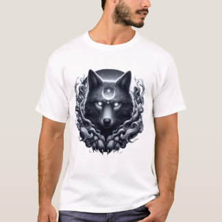 Camiseta "Lobo Sombra Lunar - Guardião do Reino Místico"