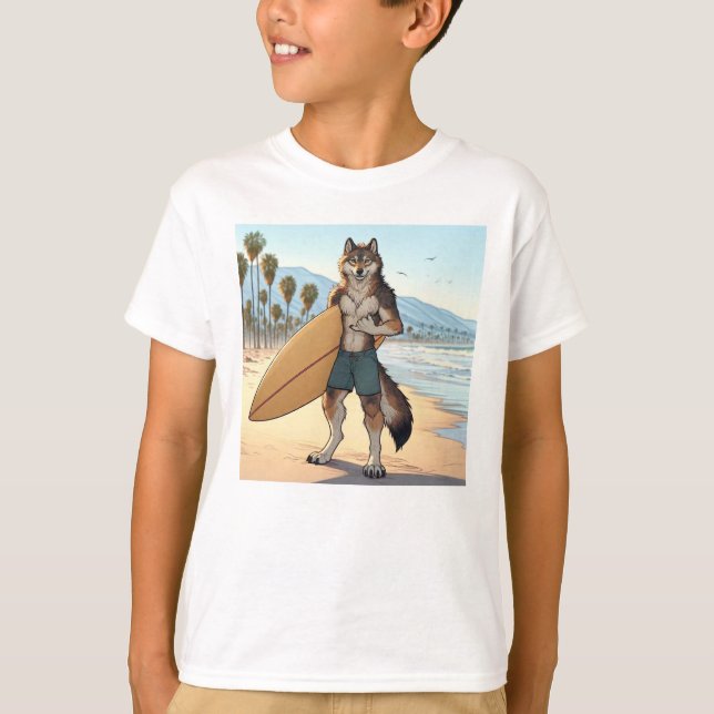 Camiseta Lobo Surfista   (Frente)
