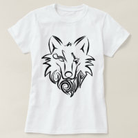 Lobo Tribal Negro e Branco