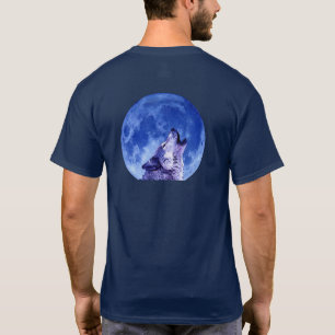 Camiseta Lobo Uivando à Lua