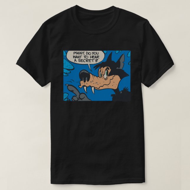 Camiseta Lobo Uivando Como Eu • Quer Saber Um Segredo?  (Frente do Design)
