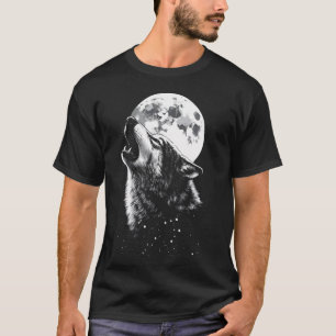 Camiseta Lobo Uivando Lua Lobo