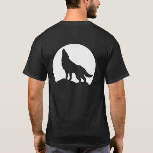 Camiseta Lobo Uivando para a Lua Cheia