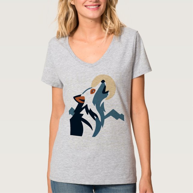 Camiseta Lobo Uivando para a Lua Moletom – Desencadeie o Al (Frente)