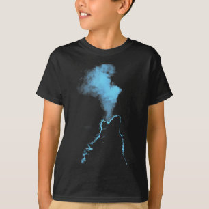 Camiseta Lobo Uivando Para a Lua Noite Estrelada Lobos Anim