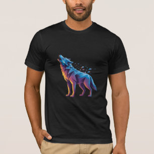 Camiseta Lobo Uivante Neon – Espírito Geométrico