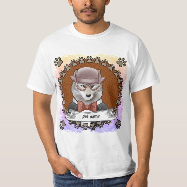 Camiseta Lobo Usando Óculos (Frente)