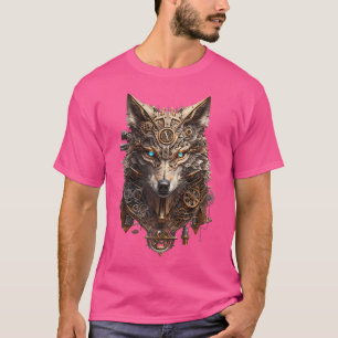 Camiseta Lobo-Vapor Com Ursos Mecânicos E Carrinhos