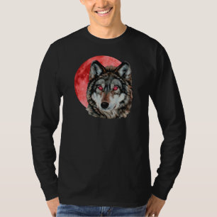 Camiseta Lobo vermelho da lua