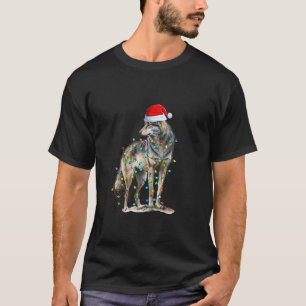 Camiseta Lobo Vestindo Santa Hat Xmas Lobo Encantado e Love