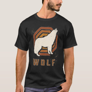 Camiseta Lobo Vintage Retro Clássico Amor Animal