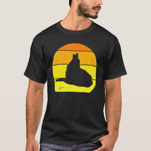 Camiseta Lobo Vintage Silhueta de Lobo Retro Lobos Fofos