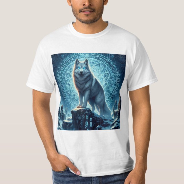 Camiseta Lobo y runa nórdica (Frente)