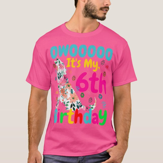 Camiseta Lobos-6 do-lobo-guindastantes florais (Frente)