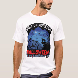Camiseta Lobos da Montanha do Dia das Bruxas Uivando Morceg