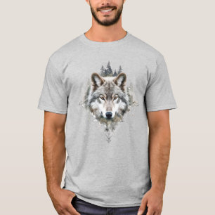 Camiseta Lobos-de-Arte Gráfica Wolves Animais Arte Fã