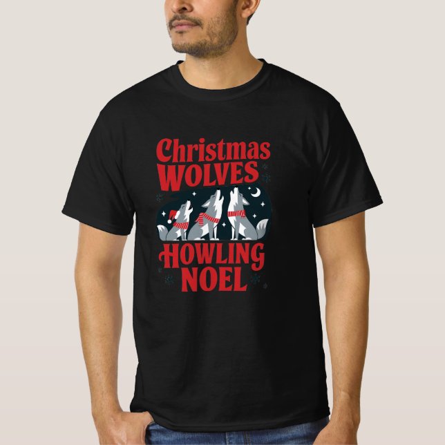 Camiseta Lobos de Natal Howling Noel (Frente)