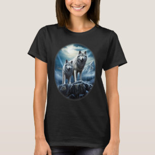 Camiseta Lobos em Hill por Lua e Fantasia Universo Art Wi
