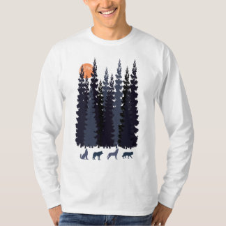 Camiseta lobos na selva