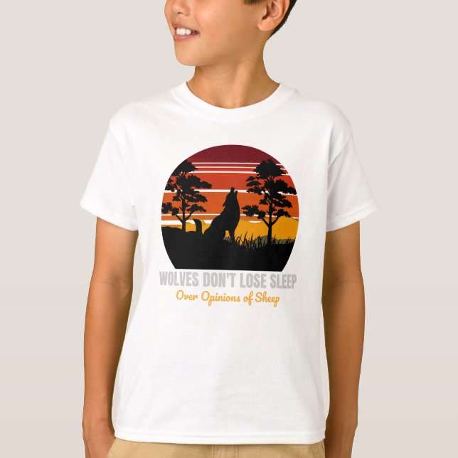 Camiseta Lobos não se Perder a dormir sobre opiniões de ove (Frente)
