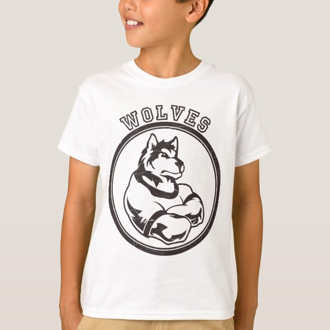 Camiseta Lobos ou mascote do lobo (Frente)