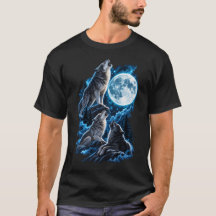 Lobos Uivando Arte de Parede Lua Cheia – Matilha d