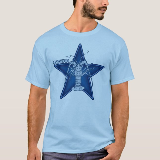 Camiseta Lobstar dois no azul (Frente)