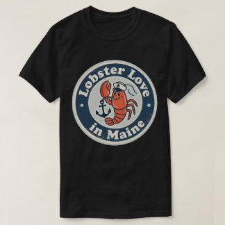 Camiseta Lobster Love_ Maine Maritime Trabalho de arte
