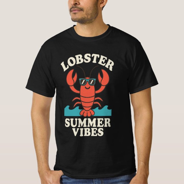 Camiseta Lobster Summer Vibes – Cute Coastal Crab (Frente)