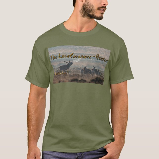 Camiseta LocaCarnivore - T-Shirt Verde de Pequena Superfíci (Frente)