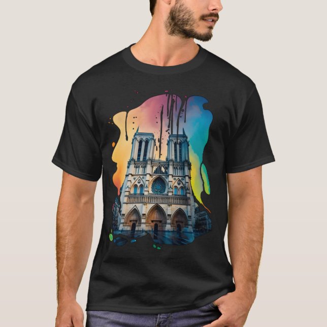Camiseta Locais Famosos - Camisa-T Notre-Dame (Frente)