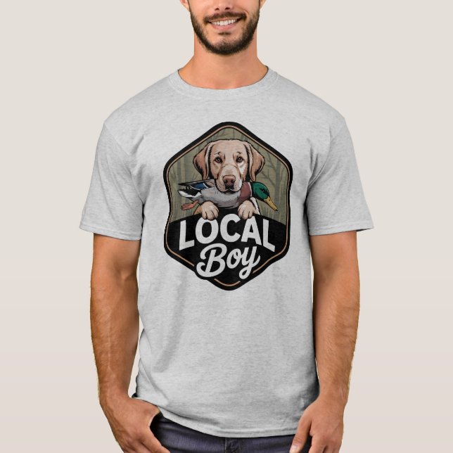 Camiseta Local Boy Hunting Dog Southern Country-  Labrador  (Frente)