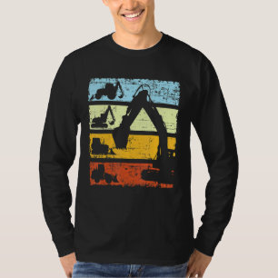 Camiseta Local De Construção Do Driver De Escavador De Esca