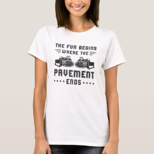 Camiseta Local de Extremidades do Pavimento do Bulldozer do