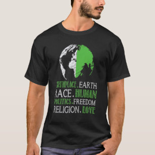 Camiseta Local de nascimento Terra Raça Humana Política Lib