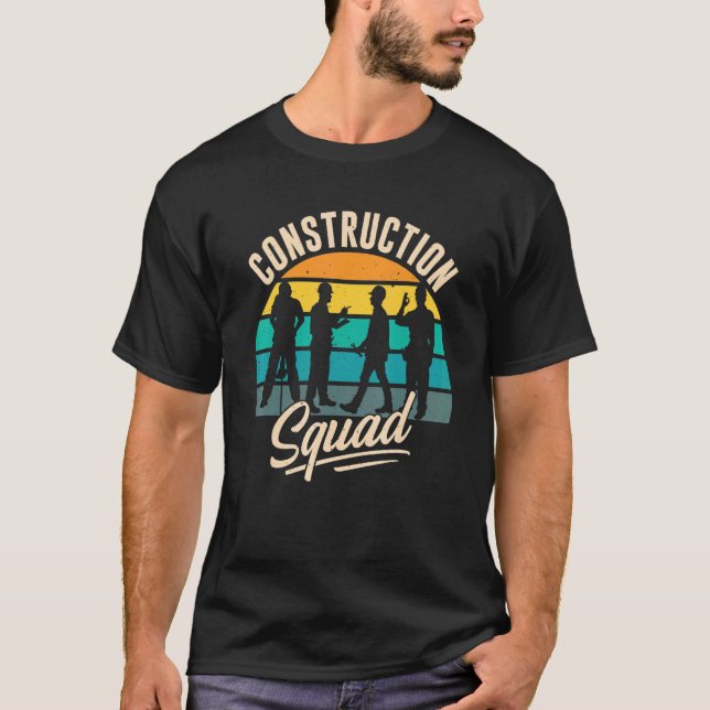 Camiseta Local de Trabalho do Trabalho em equipe de Constru (Frente)