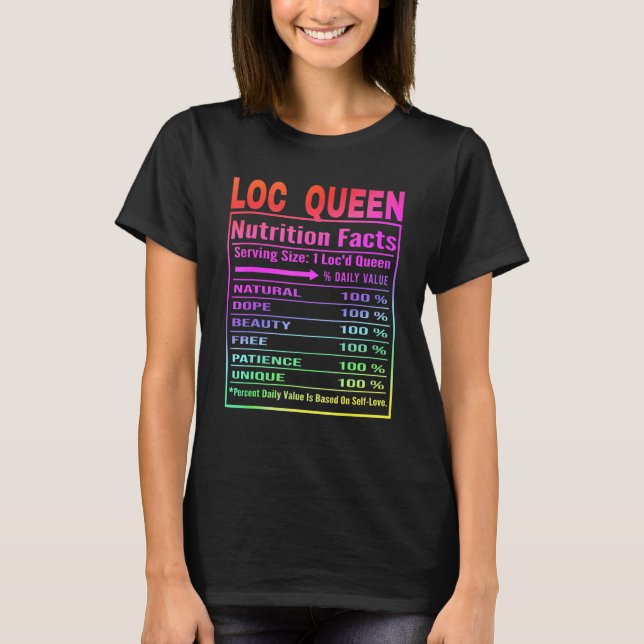 Camiseta Local Queen Nutrition Facts Lock Queen Lock Life (Frente)