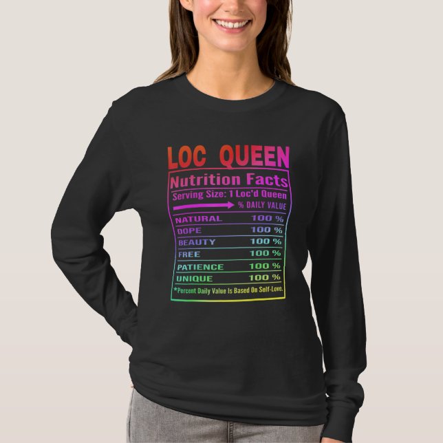 Camiseta Local Queen Nutrition Facts Lock Queen Lock Life (Frente)
