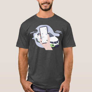 Camiseta localização exata da sua família de carros