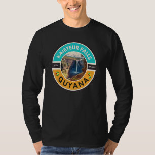 Camiseta Localização Geográfica da Cachoeira Kaieteur Guian