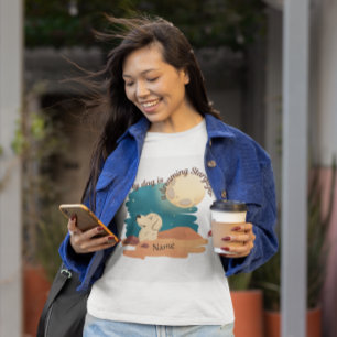 Camiseta localizador de Ouros de aquarela personalização de