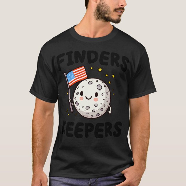 Camiseta Localizadores Guardiões Cute Kawaii Moon Segurando (Frente)