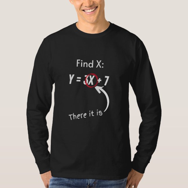 Camiseta Localizar álgebra X (Frente)