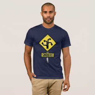 Camiseta Localize seu caminho - Sinal de Direções Retroativ